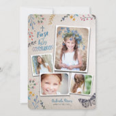 Erste Heilige Kommunion Floral | FOTO Einladung (Vorderseite)