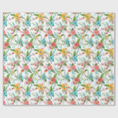 Erste Heilige Kommunion Floral | Schleifpapier Geschenkpapier (Flach)