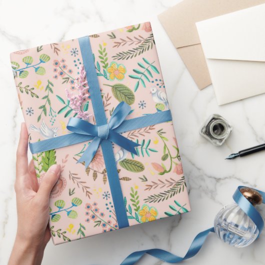 Erste Heilige Kommunion Floral | Schleifpapier Geschenkpapier (Schenken)