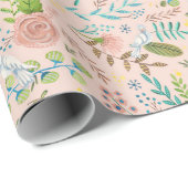 Erste Heilige Kommunion Floral | Schleifpapier Geschenkpapier (Rolleneckpunkt)