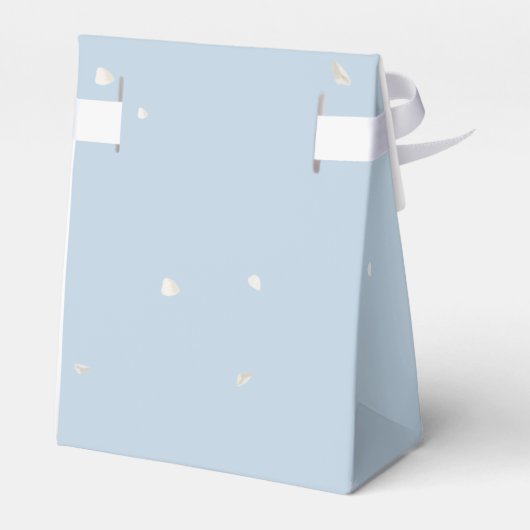 Erste heilige Kommunion Floral Weiße Blossom Blau Geschenkschachtel (Rückseite)