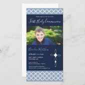 Erste heilige Kommunion-Fotokarte - Einladung des (Vorne/Hinten)