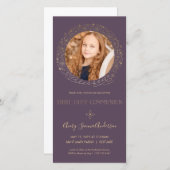 Erste heilige Kommunion-Fotokarte - Einladung, Mäd (Vorne/Hinten)