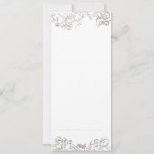 Erste heilige Kommunion Gold Floral Einladung (Rückseite)