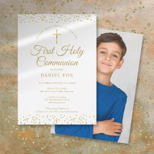 Erste heilige Kommunion Goldstaub Foto Save The Da Date