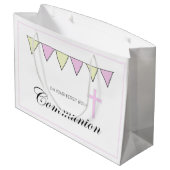 Erste heilige Kommunion Große Geschenktüte (Rückseite Schrägansicht)