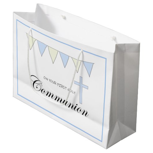 Erste heilige Kommunion Große Geschenktüte (Vorderseite Schrägansicht)
