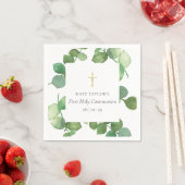 Erste Heilige Kommunion Grüne Eukalyptus Serviette (Beispiel)