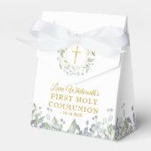 Erste Heilige Kommunion Grünfoliage Geschenkschachtel (Vorderseite)