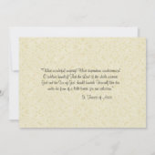 Erste Heilige Kommunion Jesus Eucharistische Einla Einladung (Rückseite)