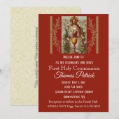 Erste Heilige Kommunion Jesus Eucharistische Einla Einladung (Vorne/Hinten)