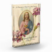 Erste Heilige Kommunion Jesus Host Chalice Fotoblock (Links)