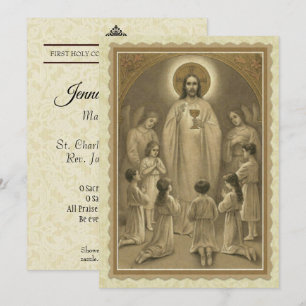 ERSTE HEILIGE KOMMUNION JESUS KINDER ERINNERUNG EINLADUNG