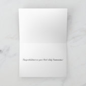 Erste Heilige Kommunion Karte - Schwarz und Weiß R (Innenseite)