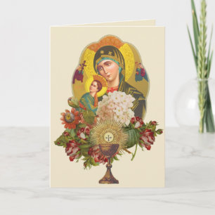 Erste heilige Kommunion katholisch traditionell Karte
