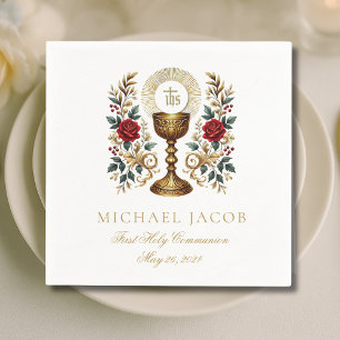 Erste Heilige Kommunion Katholische Kirche Gastgeb Serviette