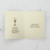 Erste Heilige Kommunion Katholische Tradition Karte (Innenseite)