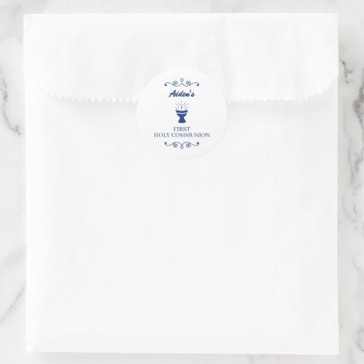 Erste Heilige Kommunion Kelch Aufkleber für Jungen (Tasche)