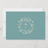 Erste Heilige Kommunion Laurel Garland Foto Dankeskarte (Rückseite)