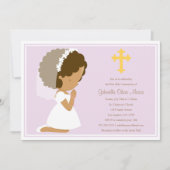 Erste Heilige Kommunion - Lavender | Einladung (Vorderseite)