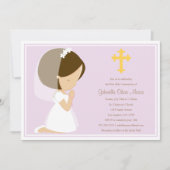 Erste Heilige Kommunion - Lavender | Einladung (Vorderseite)