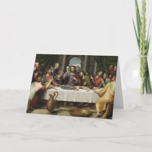 Erste heilige Kommunion Letztes Abendmahl Karte