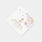 Erste heilige Kommunion Mädchen Pastell Blumen Serviette (Ecke)