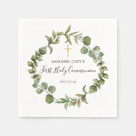 Erste Heilige Kommunion Moderne Waldlandwirtschaft Serviette
