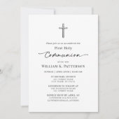 Erste Heilige Kommunion Modernes Foto Einladung (Vorderseite)