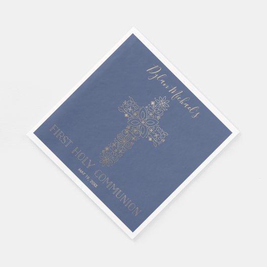 Erste Heilige Kommunion Neapel - Gebrauchtwaren Serviette (Ecke)