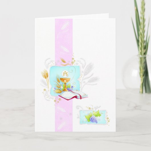 Erste Heilige Kommunion oder Bestätigung Karte (Vorderseite)