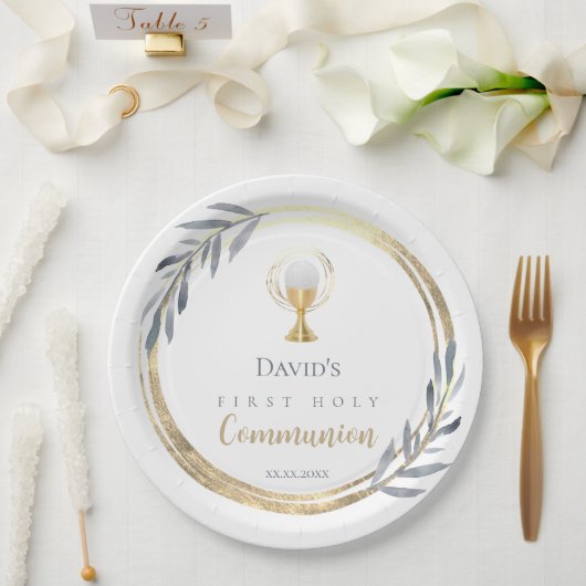 Erste heilige Kommunion Pappteller (Hochzeit)