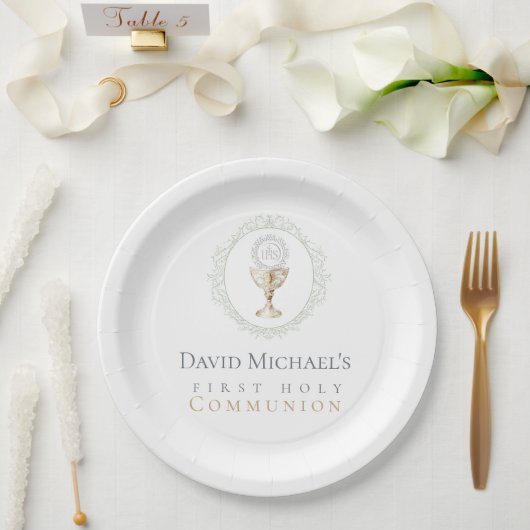 Erste heilige Kommunion Pappteller (Hochzeit)