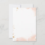 Erste heilige Kommunion Rosa Aquarellspritze Einladung (Rückseite)