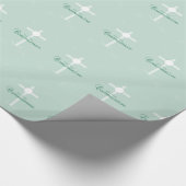 Erste heilige Kommunion, Skript in Soft Green Geschenkpapier (Ecke)