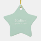 Erste heilige Kommunion, Skript in Soft Green Keramikornament (Hinten)