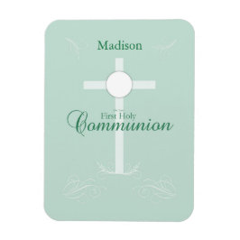 Erste heilige Kommunion, Skript in Soft Green Magnet