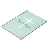 Erste heilige Kommunion, Skript in Soft Green Notizblock (Linke Seite)