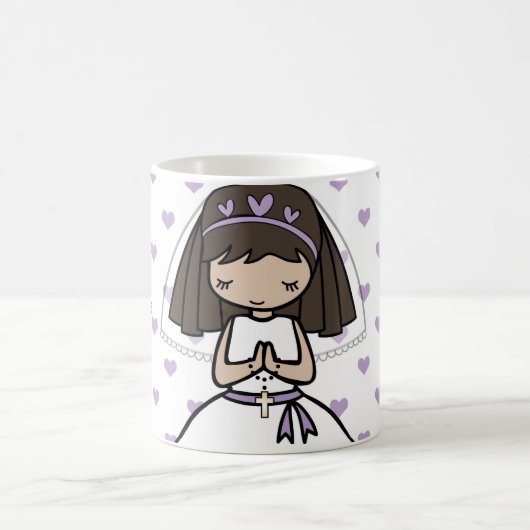 Erste heilige Kommunion Tasse für ein Mädchen (Mittel)