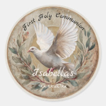 Erste Heilige Kommunion Taube Vintage Christliches