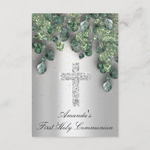 Erste heilige Kommunion Taufe Christliches Kreuz S Einladung