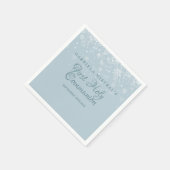 Erste heilige Kommunion Winterschneeflocken Serviette (Ecke)