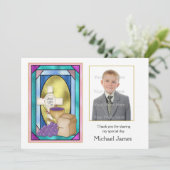 Erste Heilige Kommunioniken-Bildkarte Einladung (Stehend Vorderseite)