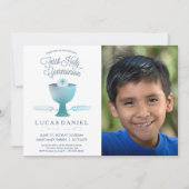 Erste heilige Kommunions-Einladung - Foto, Junge Einladung (Vorderseite)