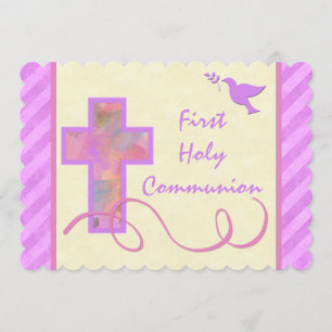 Erste heilige Kommunions-Einladung für ein Mädchen Einladung