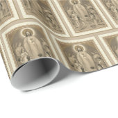 Erste heilige Kommunions-katholische Jesus-Engel Geschenkpapier (Rolleneckpunkt)