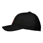 Erste-Hilfe-bestickte Baseballkappe Rot / S|chwarz Bestickte Baseballkappe (Links)