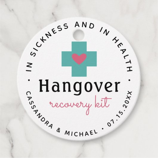 Erste Hilfe-Erholung | GASTGESCHENK HOCHZEIT Geschenkanhänger (Vorderseite)