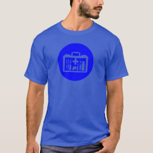 Erste-Hilfe-Kit-Silhouette auf Blau T-Shirt