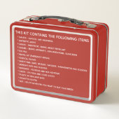 Erste-Hilfe-Kit-Zuhause Metall Brotdose (Rückseite)